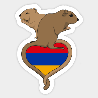 Gerbil Armenia (light) Sticker